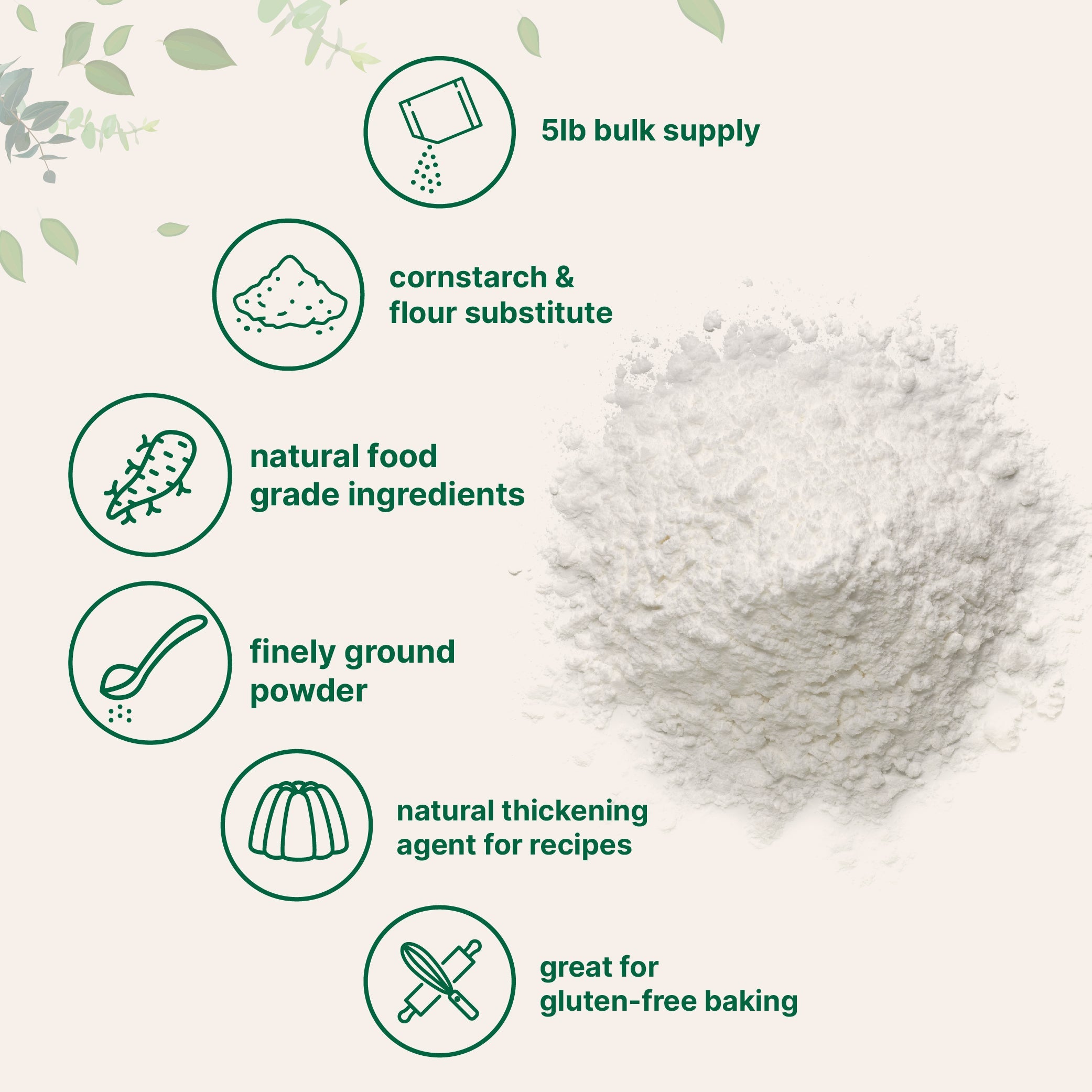 Micro Ingredients Organic Arrowroot Powder, 5lbs