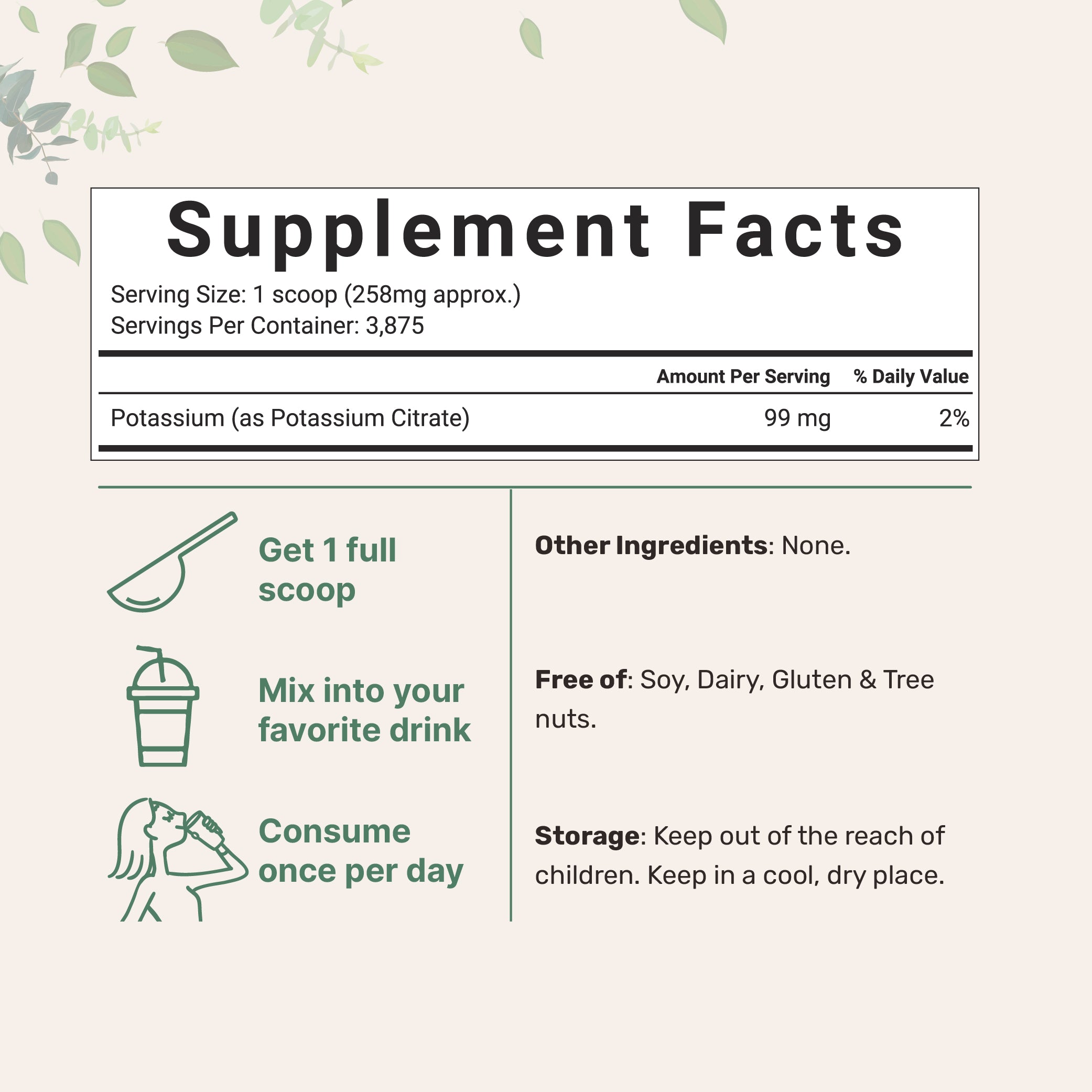 Micro Ingredients Potassium Citrate Powder, 2.2 Pound