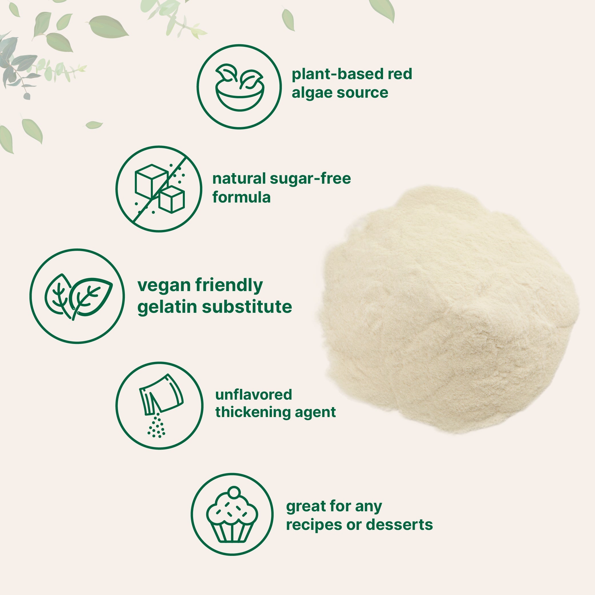 Micro Ingredients Agar Agar Powder, 1 Pound