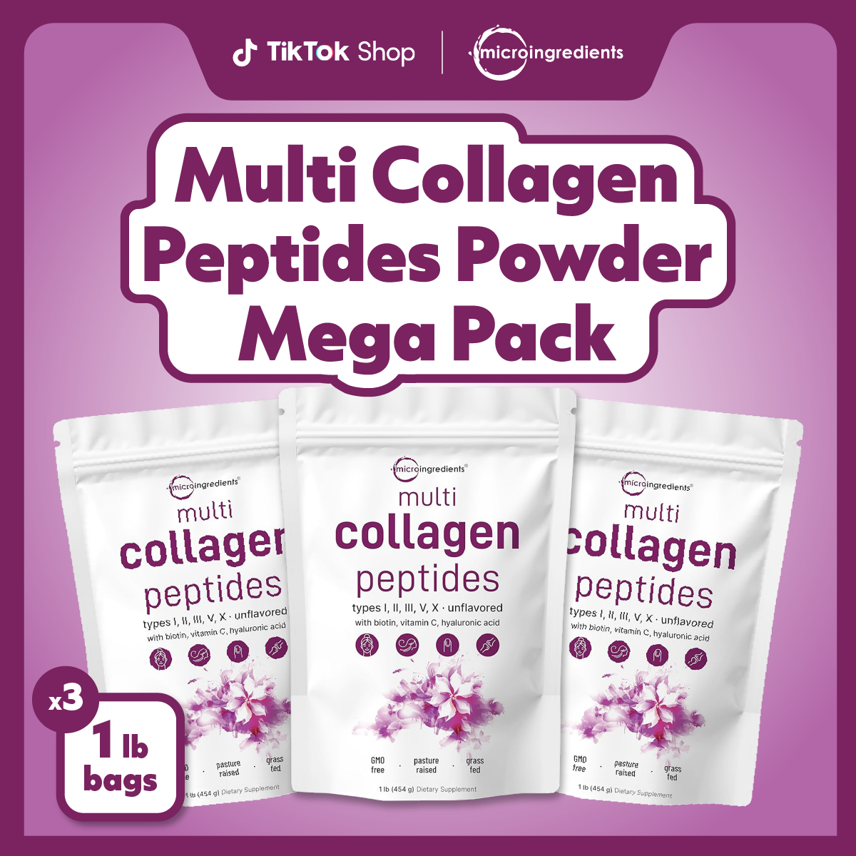 Multi Collagen Peptides Powder Mega Pack