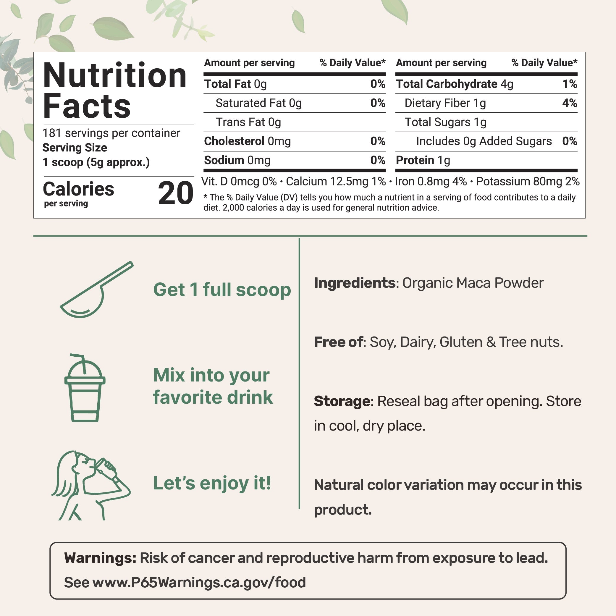 Micro Ingredients Organic Maca Root Powder 2 Pound