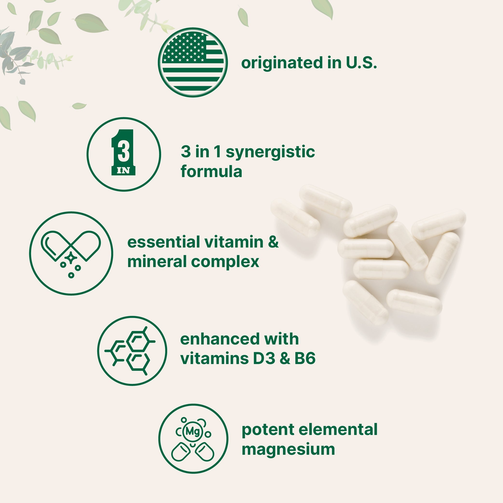 Micro Ingredients Magnesium Citrate with Vitamin D3 & B6, 240 capsules