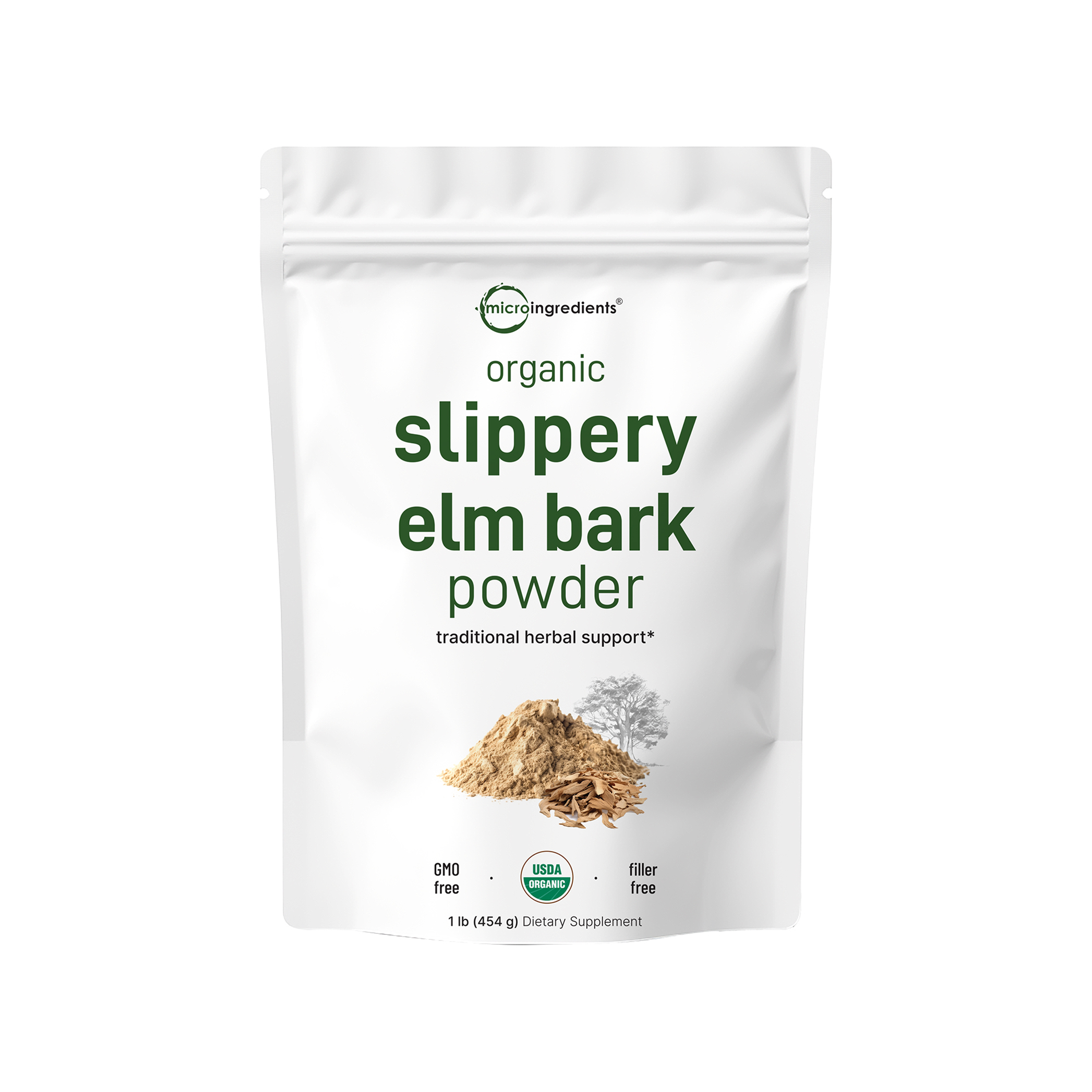Micro Ingredients Organic Slippery Elm Bark Powder 1lb