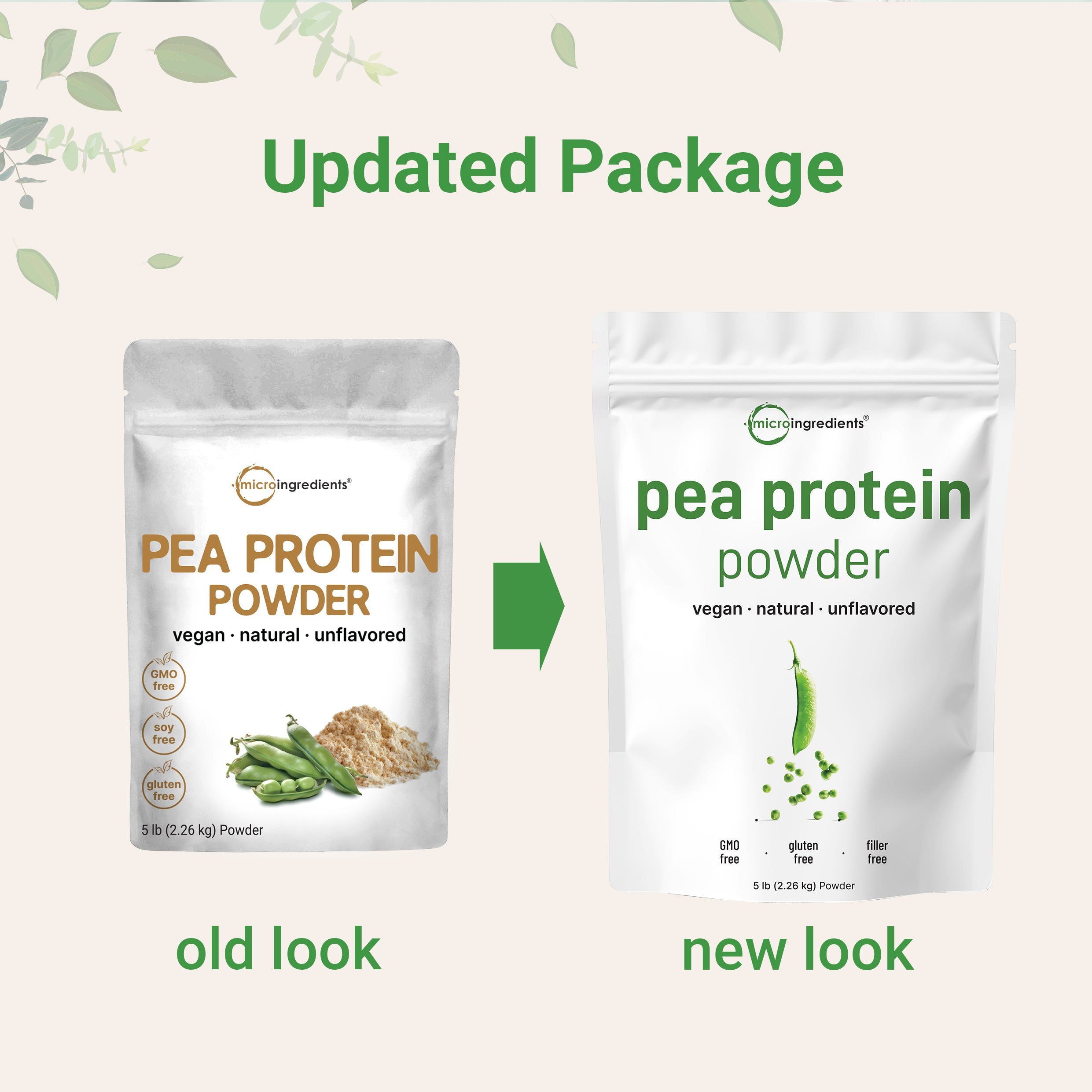 Micro Ingredients Pea Protein Powder, 5lb