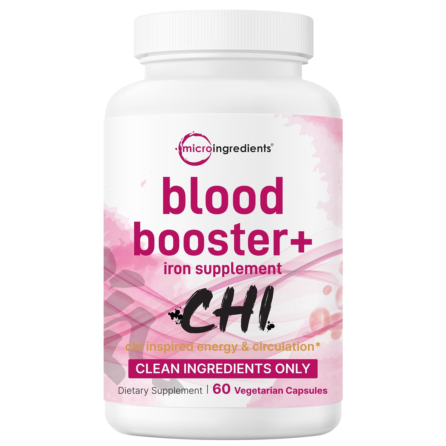 Micro Ingredients Blood Booster + | 60 Veggie Capsules | 14-in-1 Iron Supplement