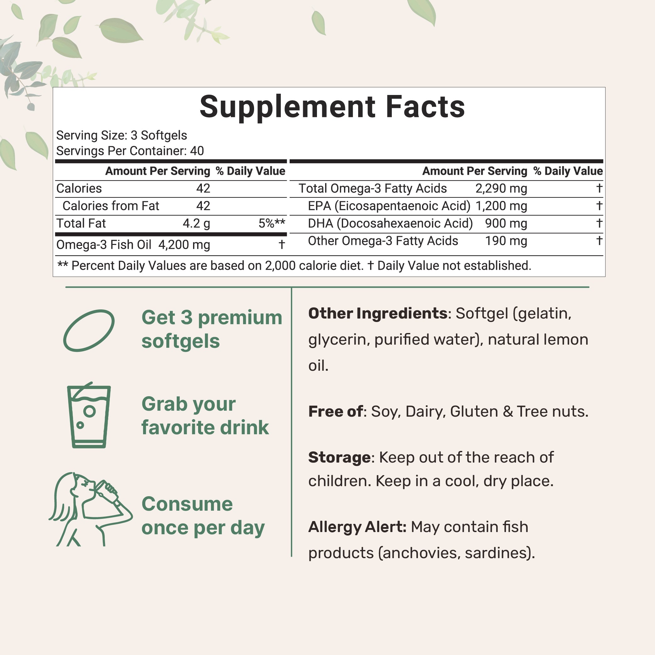 Boise Brooke's Choice Bundle: Vitamin D3K2 5000IU & Omega Fish Oil 120 Softgels