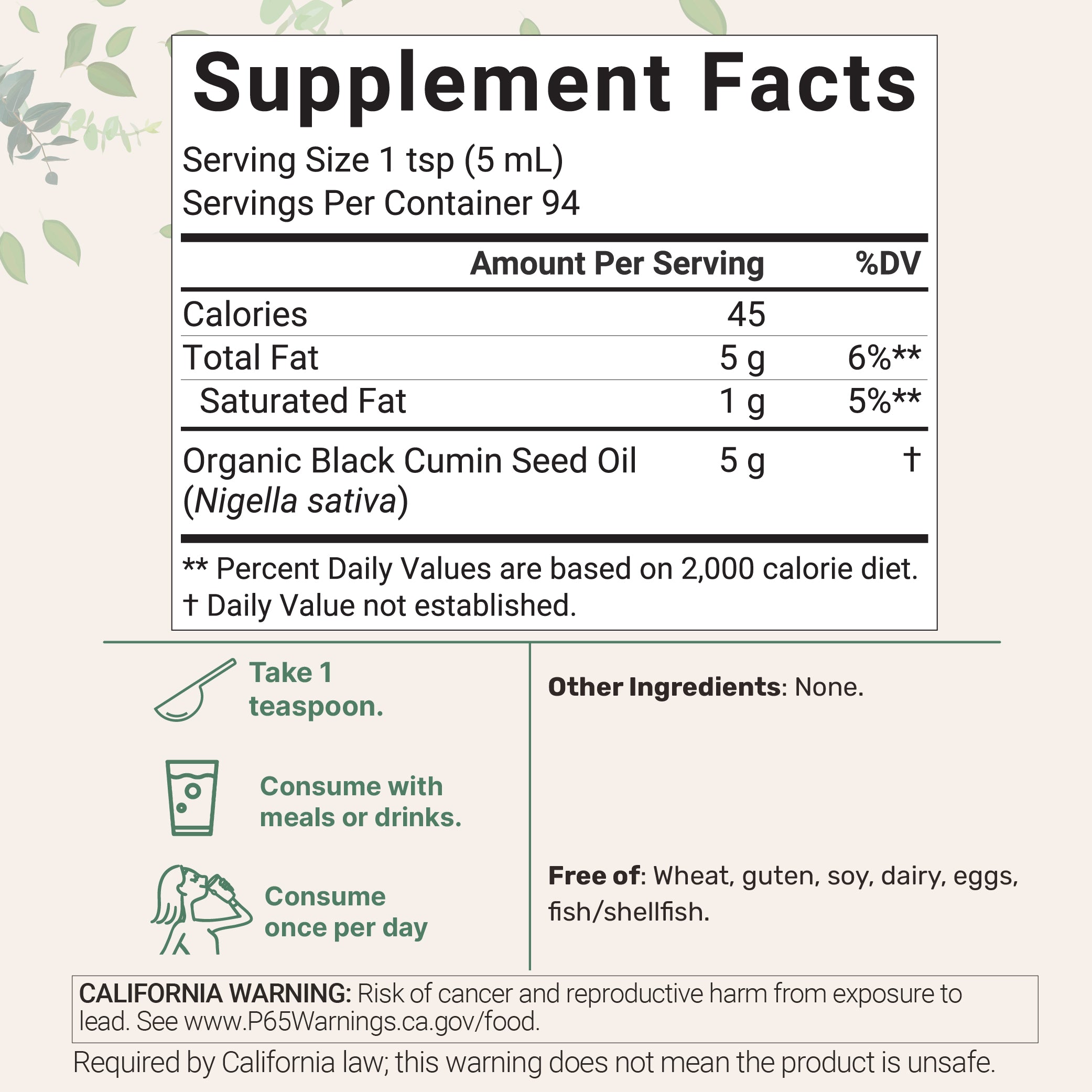 Micro Ingredients Organic Black Seed Oil, 16 fl oz | Cold Pressed Black Cumin Seeds from Nigella Sativa