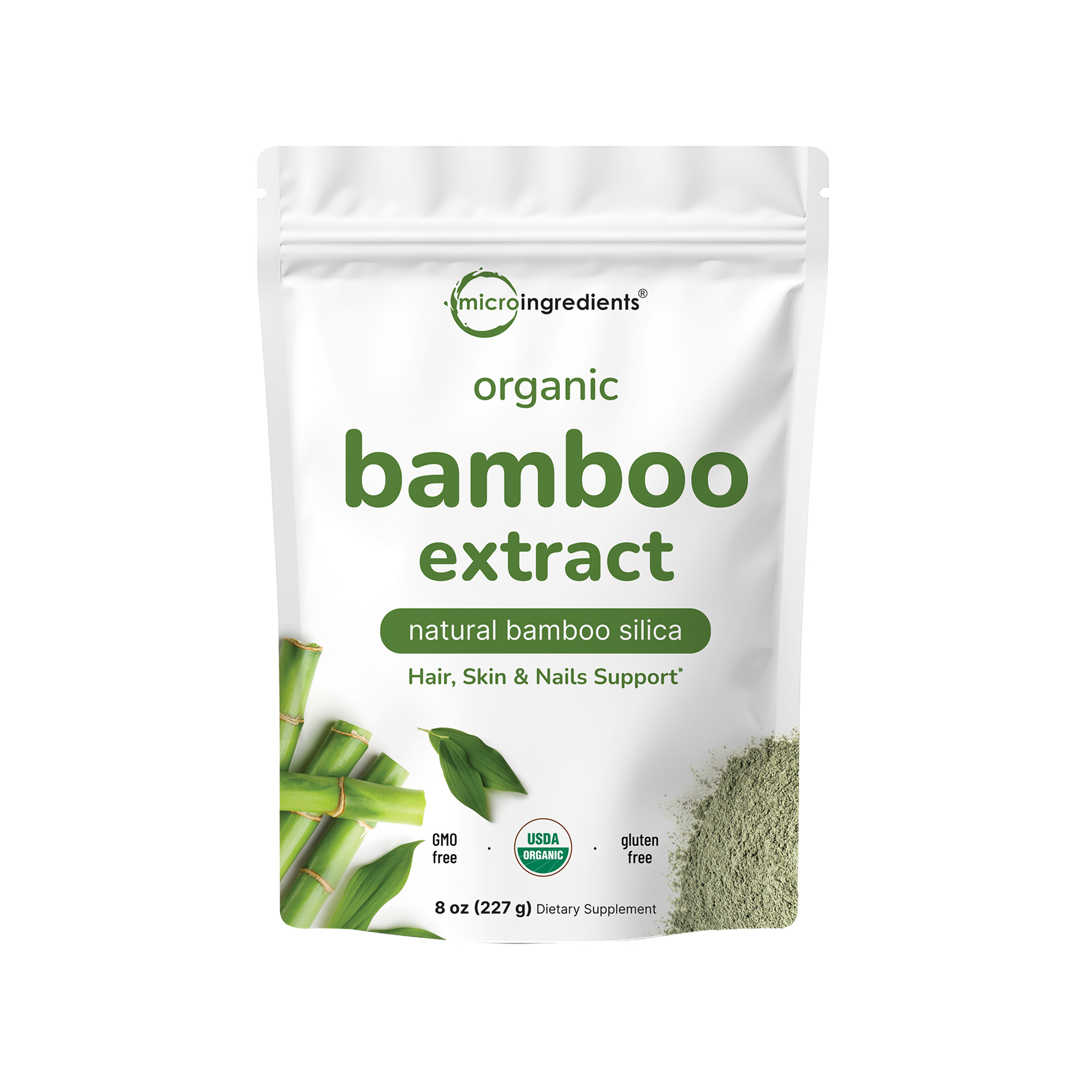 Micro Ingredients Organic Bamboo Extract Powder, 8oz