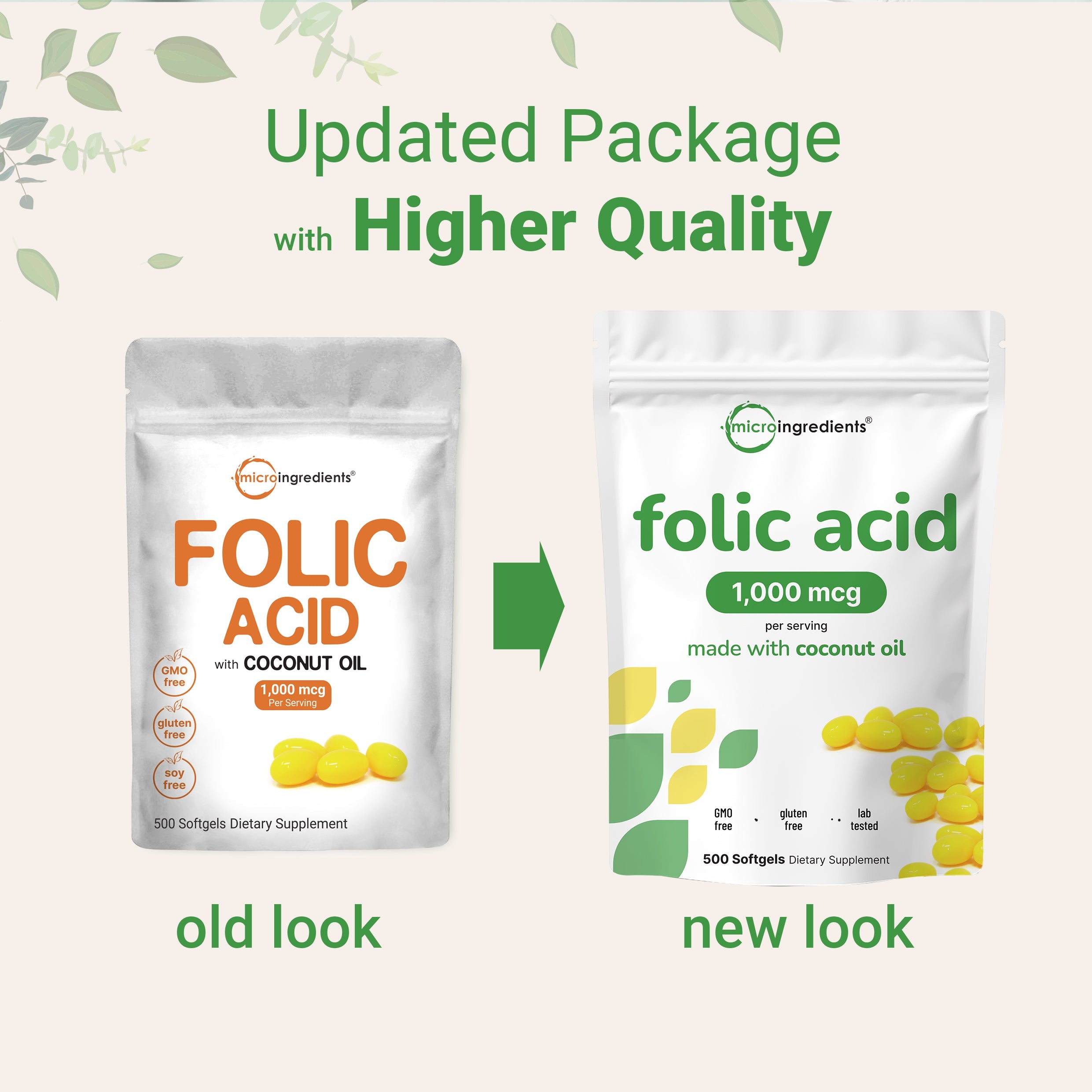 Micro Ingredients Premium Folic Acid Softgels