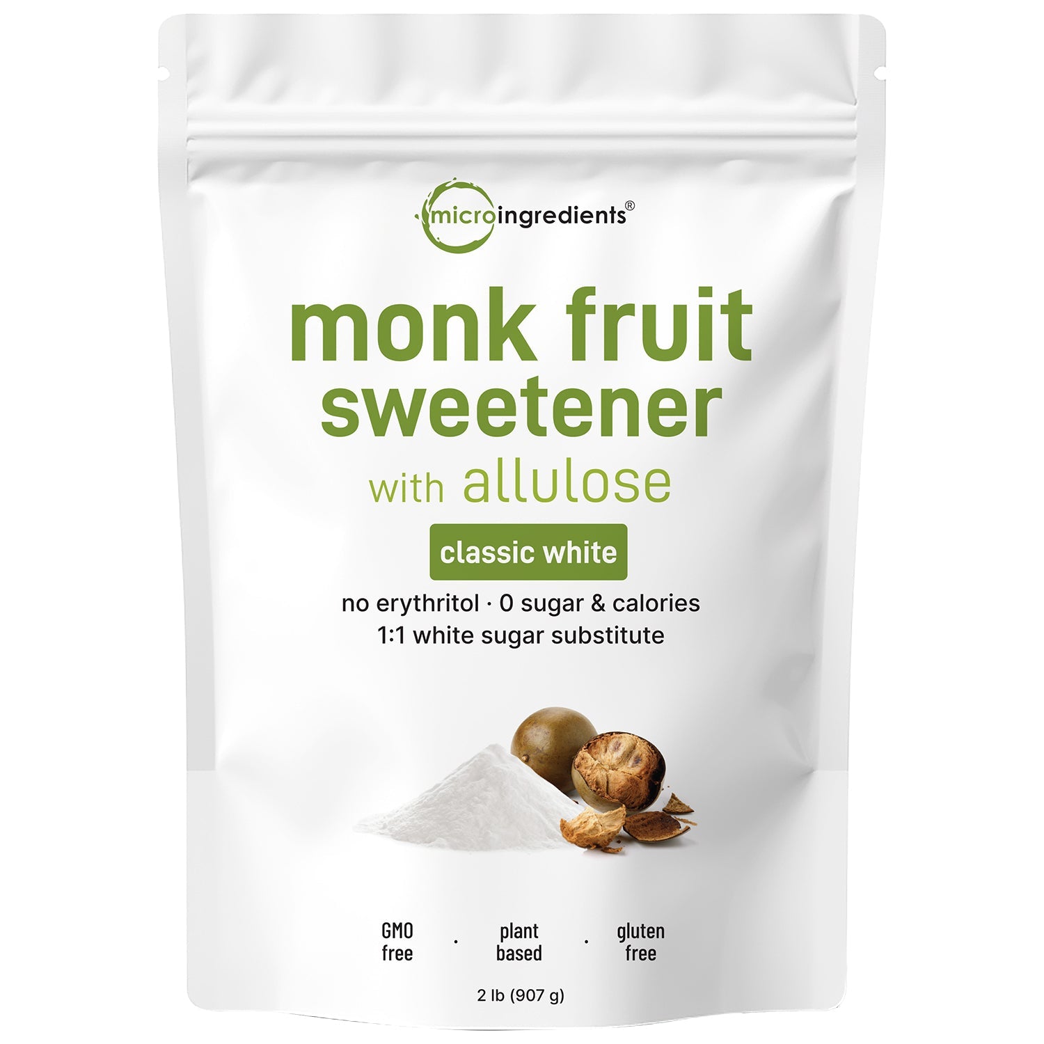 Micro Ingredients Monk Fruit Sweetener with Allulose, 2lb
