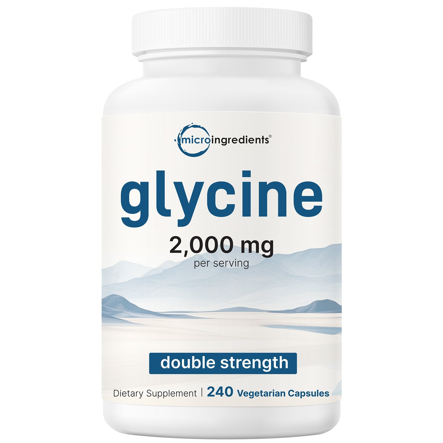 Micro Ingredients Glycine 2,000mg Per Serving, 240 Veggie Capsules