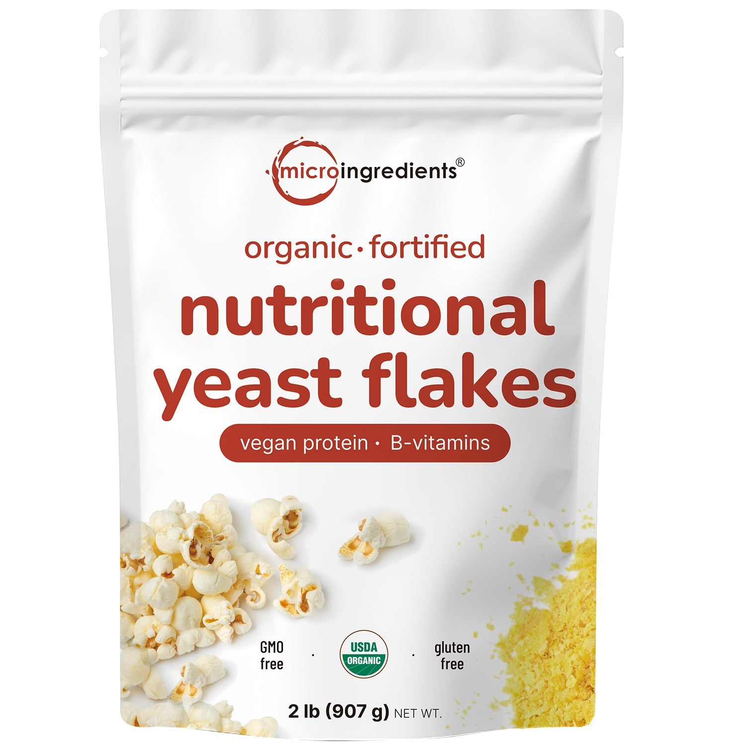 Micro Ingredients Organic Fortified Nutritional Yeast Flakes - Gluten Free
