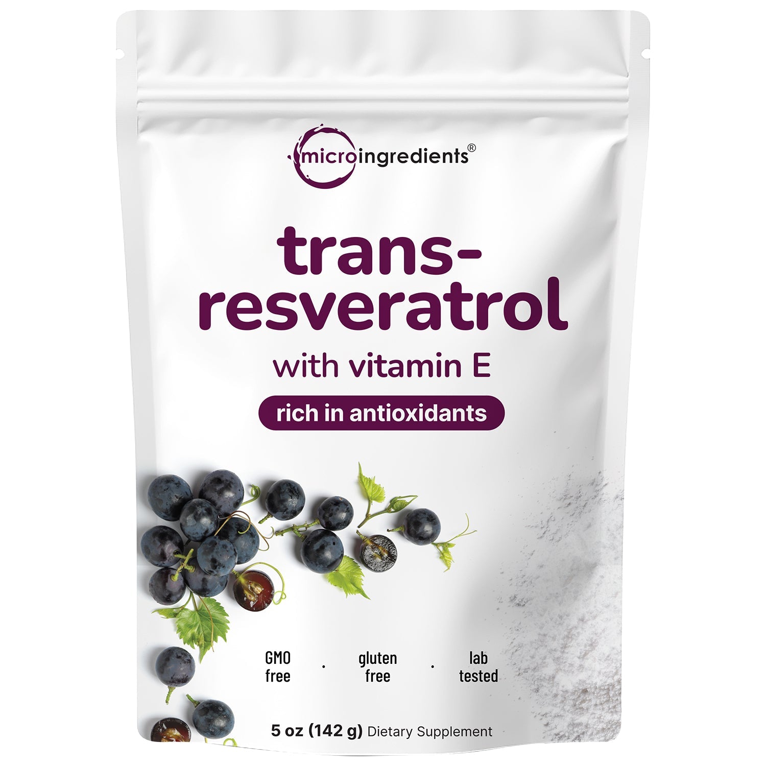 Micro Ingredients Trans-Resveratrol with Vitamin E Powder