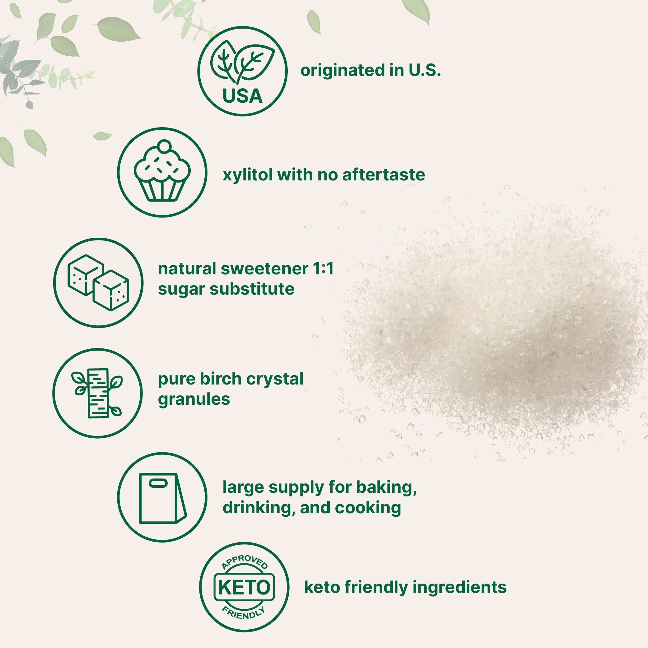 Micro Ingredients Xylitol Sweetener Granules, 6lb